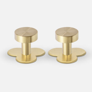 NENA FLOWER BRASS x 2  uchwyty jednopunktowe mosiężne szczotkowane nielakierowane