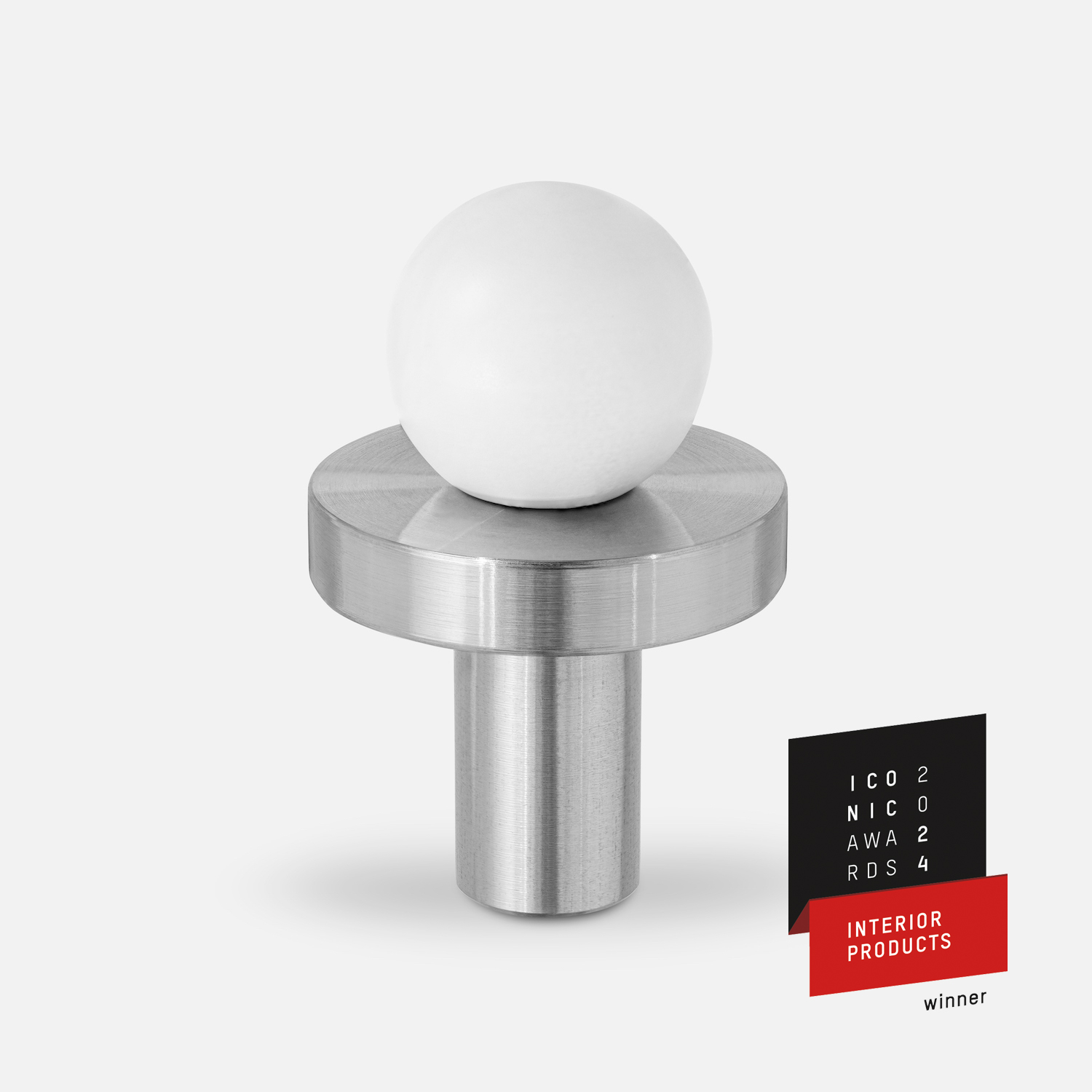 Bouton POLA SILVER-WHITE