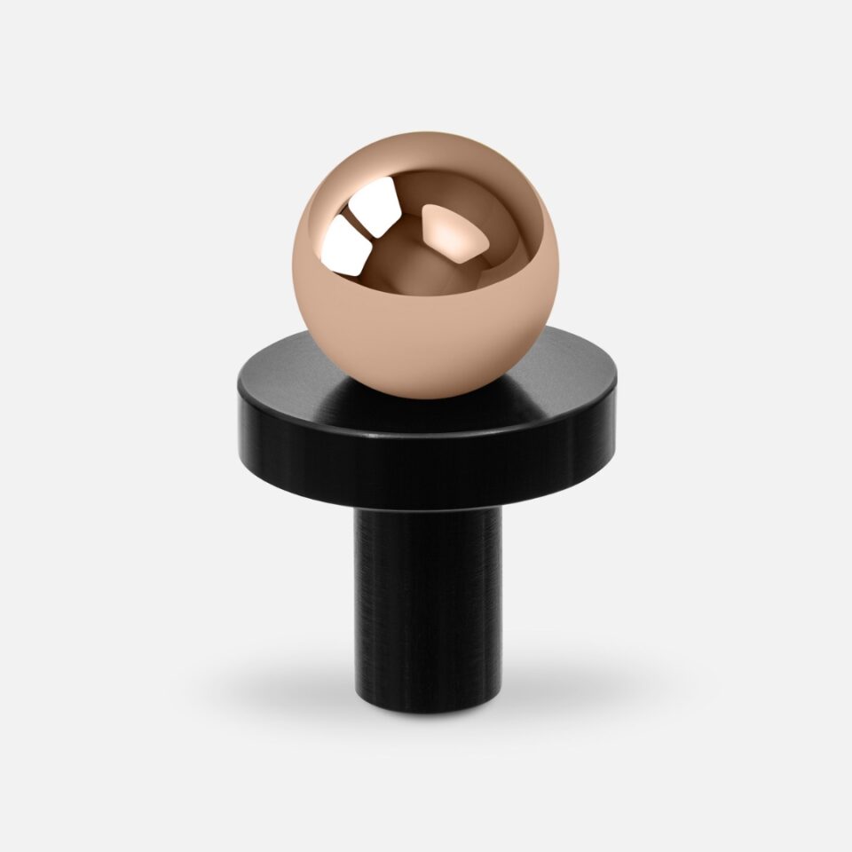 Gałka meblowa POLA BLACK-COPPEr