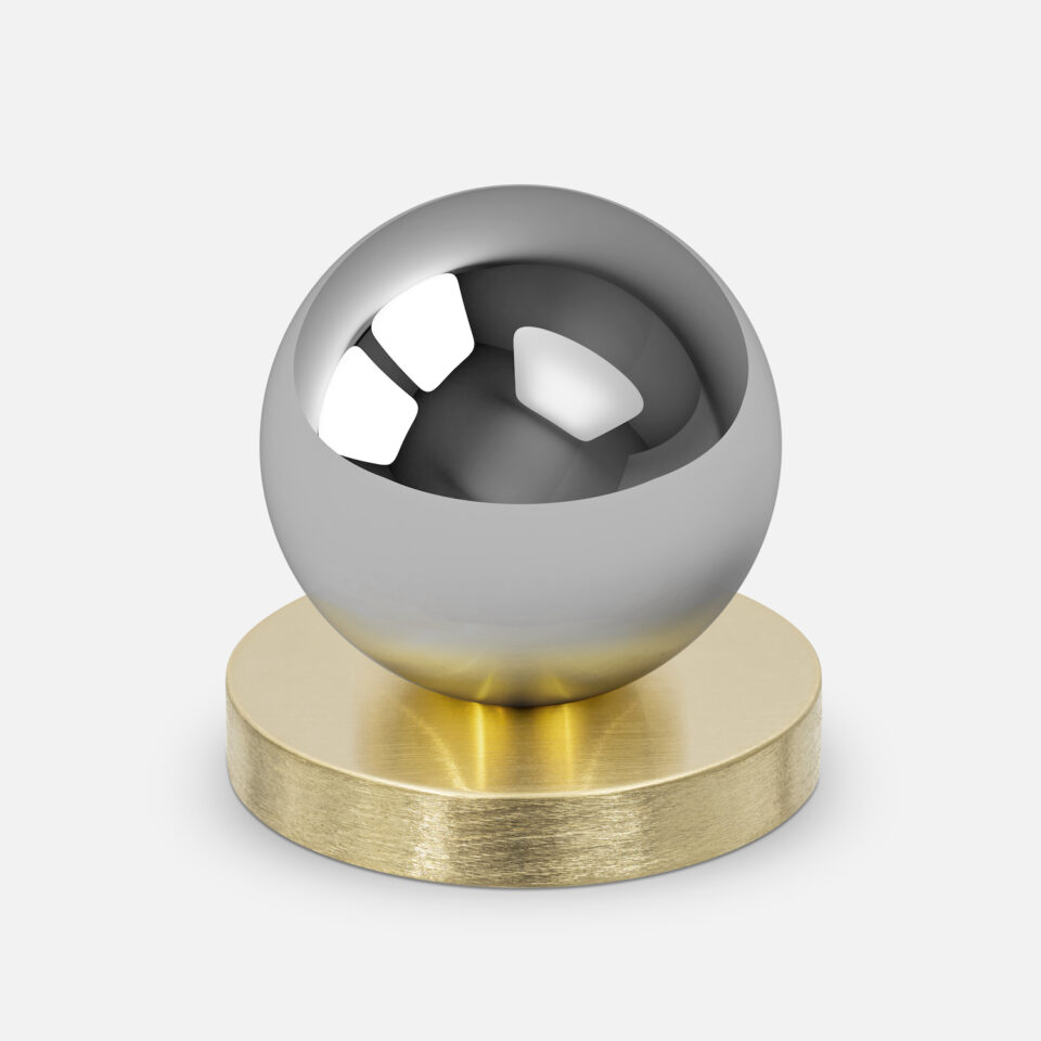 Gałka mosiężna MONA M GOLD-SILVER