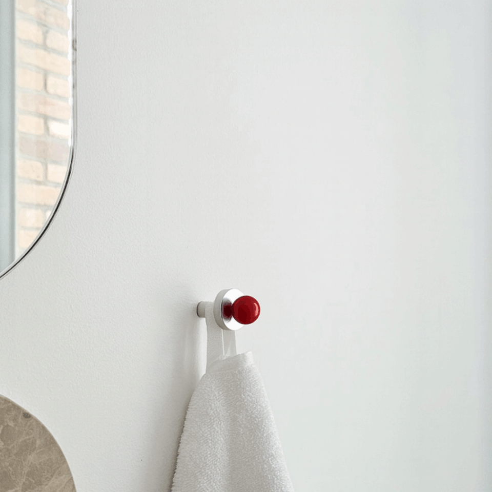 Wieszak POLA W SILVER-RED