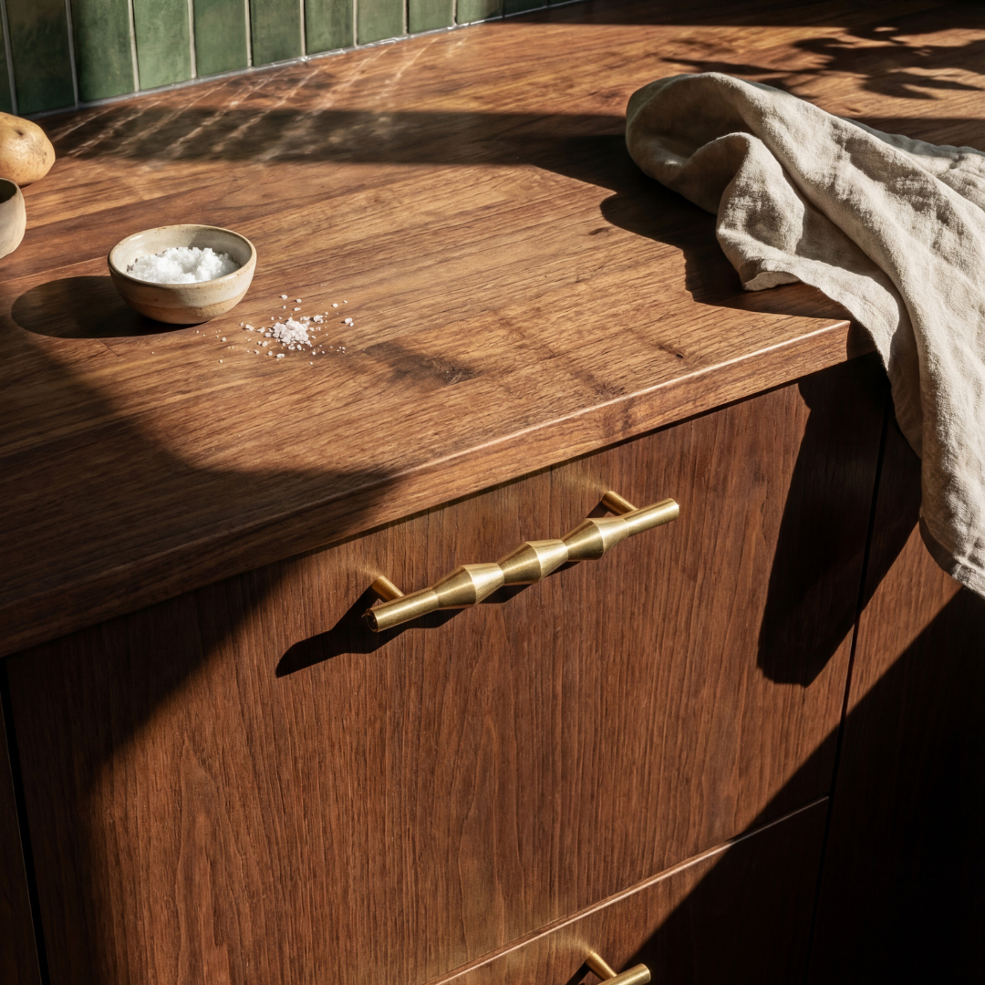 mosięzny uchwyt do kuchni