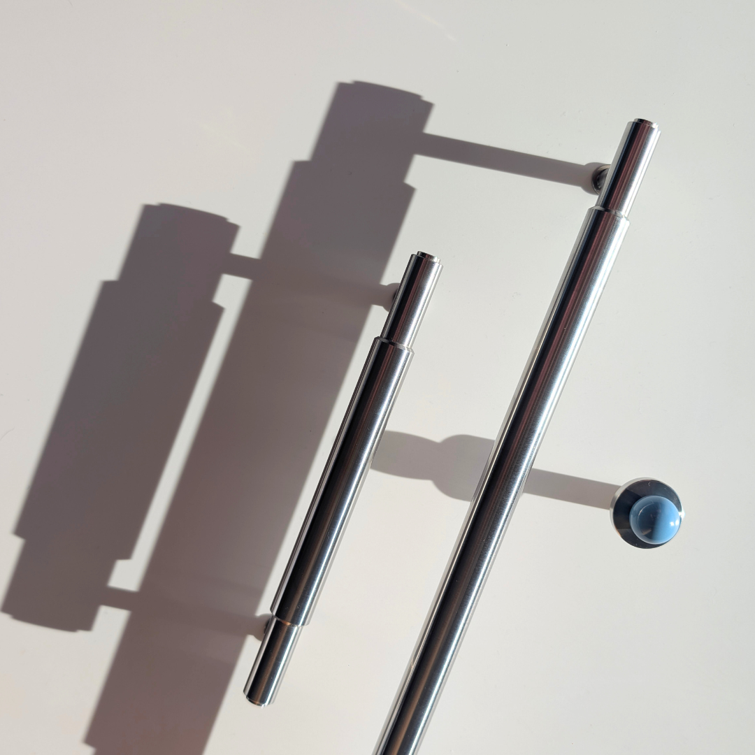 stalowa gałka meblowa